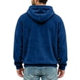 thumbnail image 7 of Oksale Fuzzy Pet Pouch Hoodies for Men Soft Cozy Sherpa Fleece Hoodie Sweatshirts with Kangarooo Pockets Long Sleeve Winter Clothes Navy M, 7 of 7