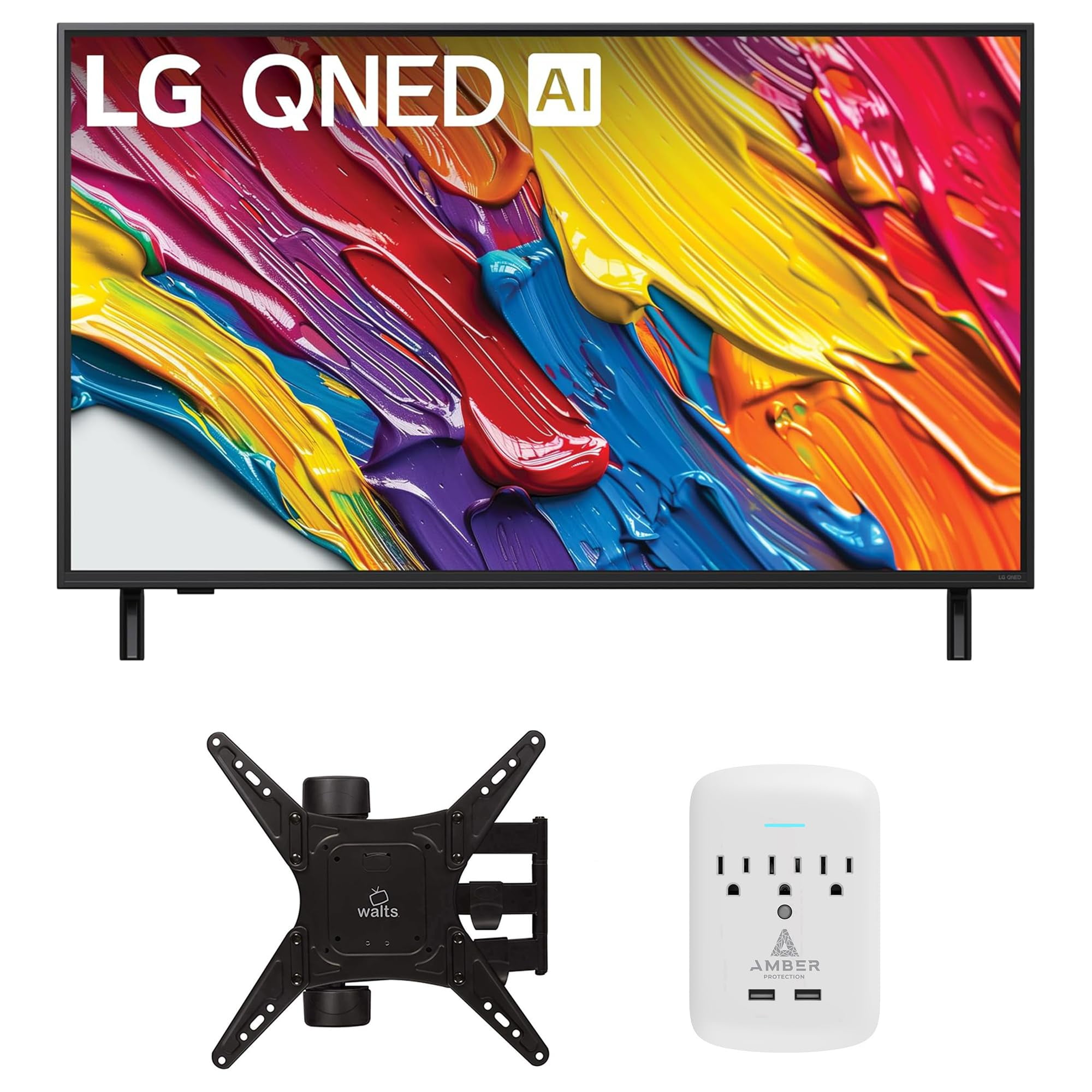 LG 55 inch QNED AI 4K QNED82A Smart TV (2025) Bundle with CPS