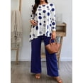 thumbnail image 7 of Cuteduck Women Plus Size 2 Piece Outfit Set Long Sleeve Pullover Pajama Sets Wide Leg Pants Fall Loungewear 1X-4X, 7 of 7