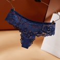 thumbnail image 3 of Bragas de encaje negro Sexy para mujer, ropa interior de cintura baja, Tanga para mujer, lencería transpirable, tentación, bordado, íntimo, 3 of 5