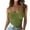 Army Green, variant on Womens Scoop Neck Ribbed Tank Tops Low Cut Solid Summer Sleeveless Tees Shirts