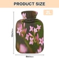 thumbnail image 3 of 2L Hot Water Bottle with Soft Velvet Cover PVC Hot Water Bag for Pain Relief Long-Lasting Warmth Small Pink Wildflowers, 3 of 8