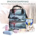 thumbnail image 5 of Pofeuu Lighthouse in a Stormy Sea Print Diaper Bag Backpack, Multifunction Travel Pack Maternity Baby Changing Bags, Large Capacity, Waterproof, 5 of 6