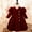 No Fleece A, variant on BRGZLK Girls Red Velvet Dress Girl Solid Color Long Sleeve Vintage Princess Dress Trendy Cute Lace Crew Neck Dresses Fleece Lined 13-14 Years