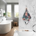 thumbnail image 2 of Yayeee 2 Pack Hand Towels for Bathroom 100% Cotton 16" x 28" Soft Absorbent Kitchen Towel, Green Abstract, 2 of 7