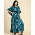 thumbnail image 2 of Moomaya Kimono Sleeves V Neck Rayon Kaftan - Women's Stylish Printed Kaftan, 2 of 9