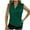 Green, variant on WREESH Women Elegant Satin Wrap V Neck Sleeveless Blouse Ruched Front Cowl Neck Tank Top