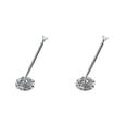 thumbnail image 2 of ZLight Ballpoint Pens Metal Wedding Ball Pen Guest Smooth Writing Tool Bank Counter Business Office Accessory Big Jewel/Silver 2Set, 2 of 6