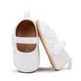 thumbnail image 7 of Fesfesfes Baby Boy Girl Shoes Cute Pearl Non Slip Sneakers Breathable Lightweight Toddler First Walking Shoes Soft Soled Toddler Shoes(White#1,6-9 Months), 7 of 7