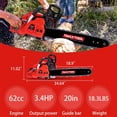 thumbnail image 3 of S-HOME 62CC Gas Chainsaw With Ergonomic Handle And 20 Inch Guide Plate Perfect For Pruning And Sawmill Operations, 3 of 7