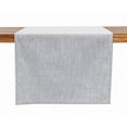thumbnail image 2 of Fennco Styles Simple Ticking Stripes Reversible Pure Cotton Table Runner 16 x 54 Inch - Grey Soft Table Cover for Everyday Use, Banquets, Family Gathering, Special Events and Home Décor, 2 of 4