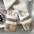 thumbnail image 4 of Hat Scarf Gloves Set for Women in Winter, Bear Ear Plush Fleece Hat Warm Scarf Gloves, 3-in-1 Warm Accessory for Skiing, 4 of 7