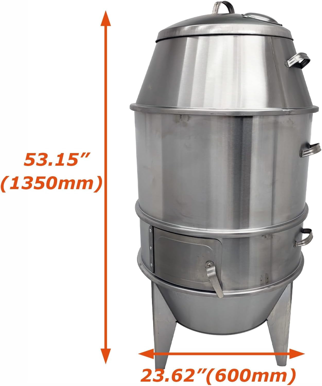 EQCOTWEA Charcoal Roast Duck Oven Barbecue Roaster Grill Oven Stainless Steel 23.6" Dia.