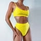 thumbnail image 2 of Conjunto de 2 piezas para mujer Color sólido Cintura alta Bikini Explosión Split Traje de baño OAVQHLG3B Store  lin121212, 2 of 4