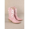 thumbnail image 2 of Women’s Western Low Heel Cowboy Ankle High Boots with Bow Trend, 2 of 2