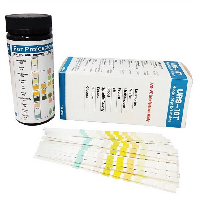 pitrice 100X Urine Test Strips Reagent Paper PH Professional Household Testing Tool Multifunctional Lightweight Useful Sports