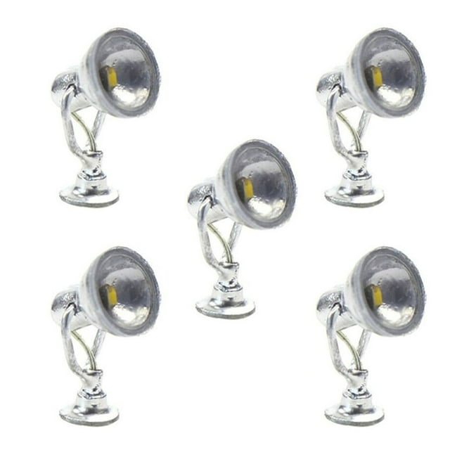 LYM20 5 Pcs Modèle Chemin de Fer 1:87 Lampe Projecteur Lumières d'Inondation Échelle HO LEDs Chauds