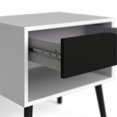 thumbnail image 6 of Tvilum Diana 1 Drawer Bedroom Nightstand with 1 Shelf for Adults, White/Black Matte, 6 of 15