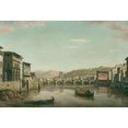 thumbnail image 2 of William Marlow 24x18 Black Ornate Framed Double Matted Museum Art Print Titled: The Arno Towards the Ponte Alle Grigio, 2 of 5