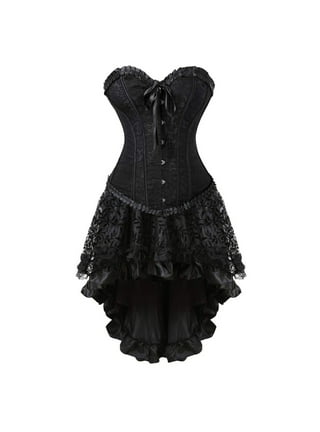 Womens Gothic Corsets Dress New Women Medieval Strapless Bustier Halloween  Vintage Floral Lace Burlesque Bustiers Dresses, Ladies High-Low Hem  Steampunk Mini Dress Sexy Goth Punk Corset Dresses Beige at  Women's  Clothing