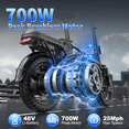 thumbnail image 2 of 14" Folding Electric Bike for Adults, 350W JVV A14 Commuter E-Bike with 48V Removable Battery, 330 LBS Max Load, Up to 20 MPH, Portable Ebike with Front & Rear Racks, 2 of 7