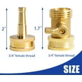thumbnail image 2 of NestE 2 Set Heavy Duty Brass Hose Nozzle, Pressure Jet Nozzle with Hose Shutoff Valve, 3/4" GHT Nozzles for Garden Hose, Car Wash, Extra 4 Rubber Washers, 2 of 7