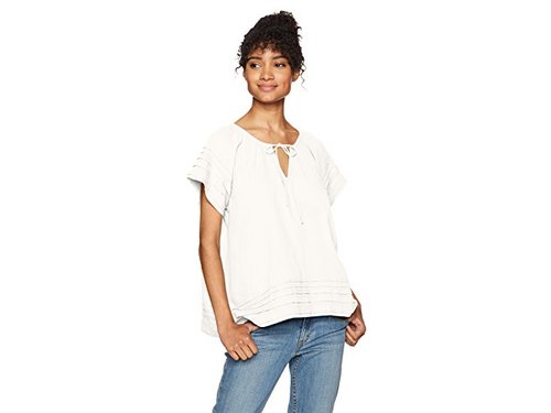 O'NEILL Women's Button Front Short Sleeve Woven Blouse Top O'NEILL Women's Button Front Short Sleeve Woven Blouse Top