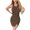 Brown, variant on Umfun Women Casual Party Tight Dress, Womens Wedding Guest Dresses, Solid Split Round-Neck Sleeveless Dress Size S to 2XL Red