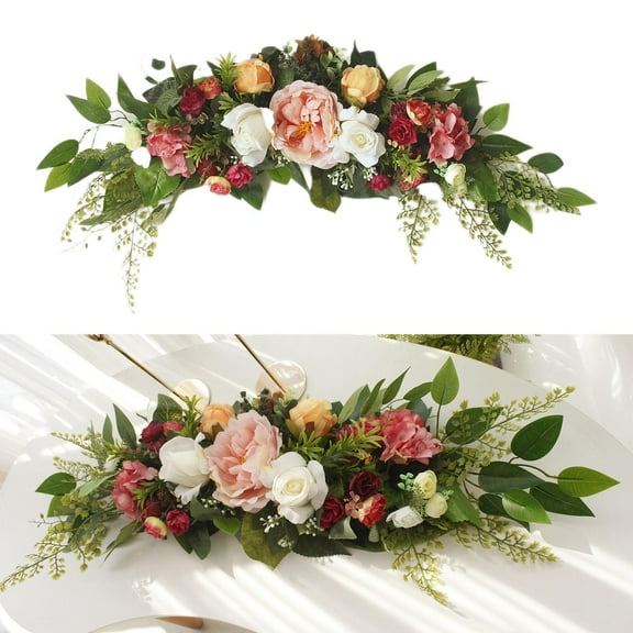 Artificial Flower Swag Wedding Arch Flowers Floral Swag Garland for Wedding Reception Ceremony Backdrop Table Home Decoration