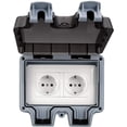 thumbnail image 1 of Enchufe impermeable para exteriores, enchufe de pared, enchufe con interruptor IP66, caja de enchufe impermeable para jardín, parque, baño y aplicaciones comerciales, 1 of 5