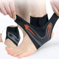 thumbnail image 2 of 1 PC Sport Ankle Stabilizer Brace Compression Ankle Support Tendon Pain Relief Strap Foot Sprain Injury Wraps Running Basketball (White-Left foot,S), 2 of 6
