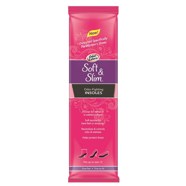 Odor Eaters Soft and Slim Odor Fighting Shoe Insoles for Women, 1 Pair