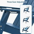 thumbnail image 3 of Folding Adirondack Chair with Adjustable Back&Ottoman, HDPE Poolside Chairs w/Cup Holders & Footrest, Blue, 3 of 6