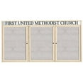 thumbnail image 6 of Aarco Products DCC4896-3RH 3-Door Enclosed Bulletin Board Aluminum Frame with Header - Clear Satin Anodized, 6 of 32