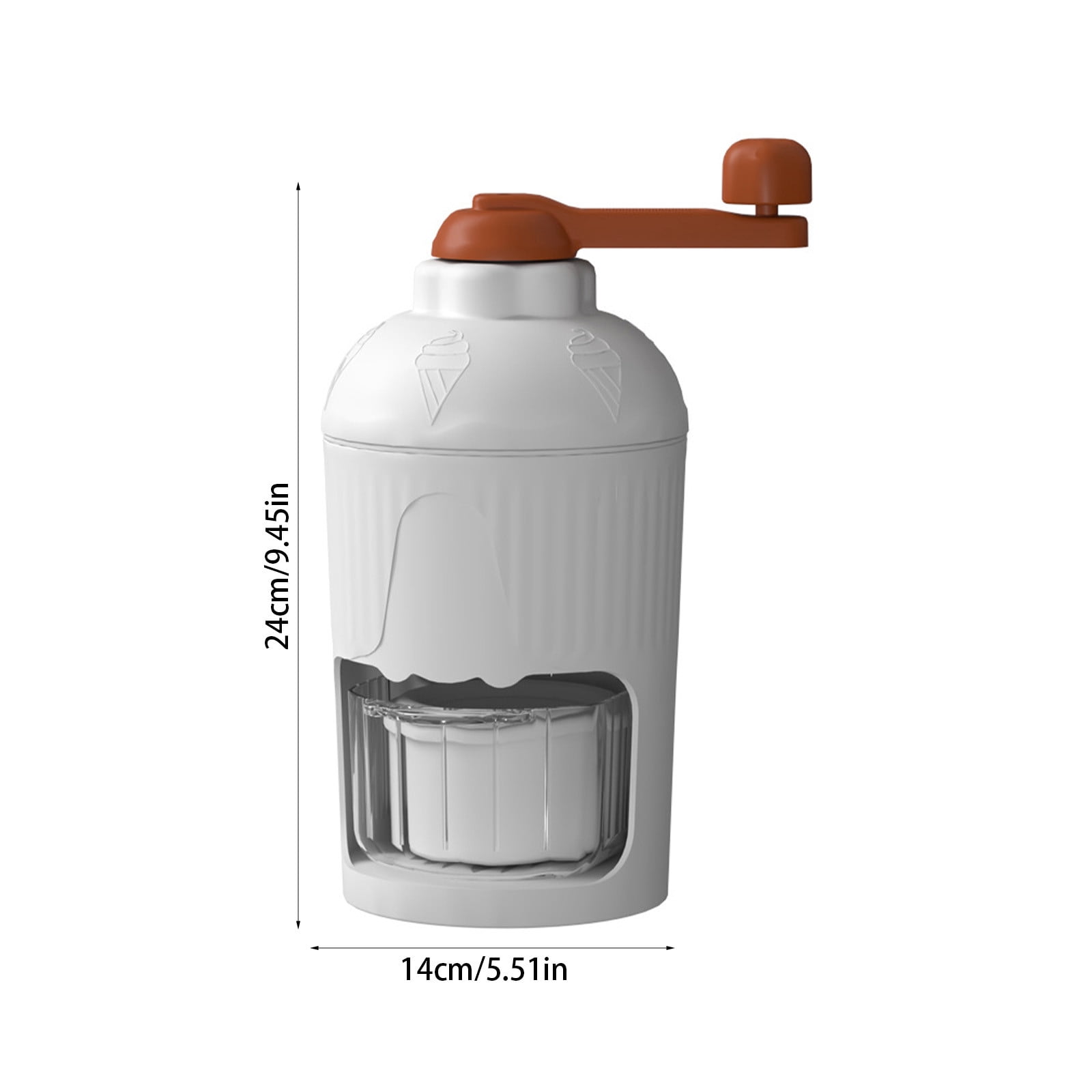 JingChun Clearance Under $2.00 Ice Crusher Manual Rotary Ice Crusher Small Manual Shaving Ice Machine for Household-Commercial Hand Cranked Ice Crusher Hand Ice Breaker Shaved Ice Household