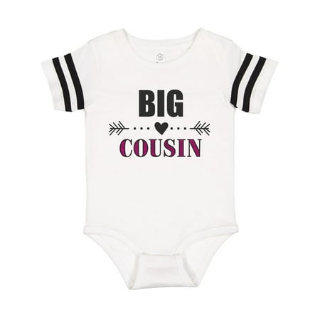 

Inktastic Big Cousin with Heart Arrow Gift Baby Girl Bodysuit