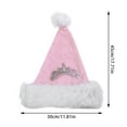 thumbnail image 3 of DHFJKG Womens Christmas Santa Fuzzy Pom Hat With Sparkly Crown Appliques For Festive Holiday Party Supplies Cozy Hats, 3 of 3