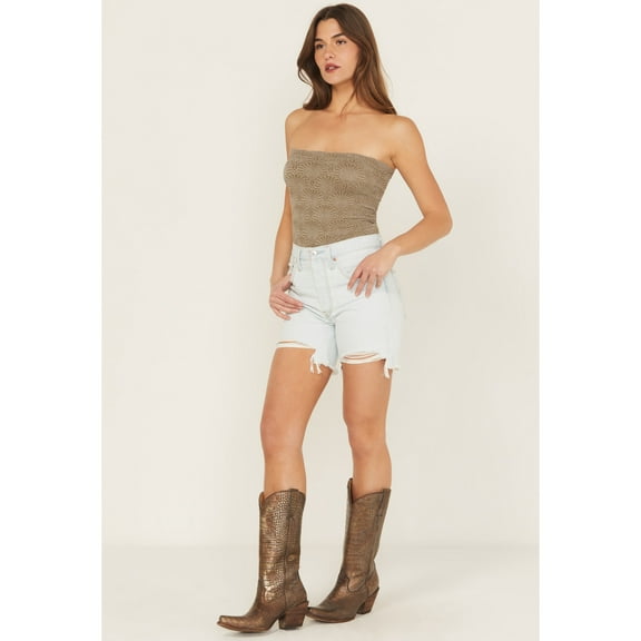 Levi's Women's 501&Reg; Fade Off Light Wash High Rise Mid Thigh Denim Shorts - 85833-0067 25