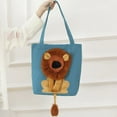 thumbnail image 4 of AMERTEER Cat Pet Canvas Shoulder Carrying Bag Portable Cats Small Pet Canvas Tote Chest Bag Large Capacity Canvas Tote Bag Pet Outdoor Travel Handbag for Small Animals Dogs Cats, 4 of 9