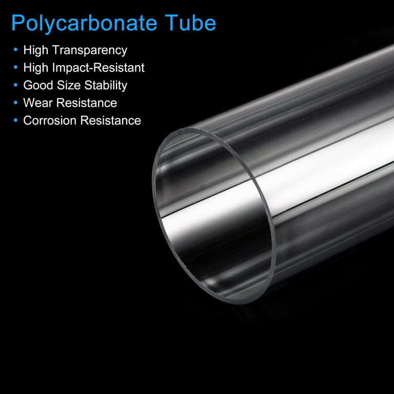Clear Acrylic Plastic Pipe Tube - 4.5" OD, 4.26" ID, 3mm Wall, 3 Feet Long, Seamless Plexiglass Tube