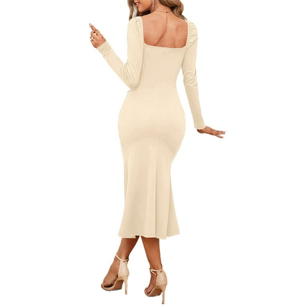 Khaki top cocktail dress