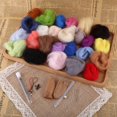 thumbnail image 2 of 25pcs Mixed Color Wool Fiber Needle Felting Kit, Needle Felting Starter Kit for Needle Felting Fibre Wool Yarn Roving Wool Felt Tools with Felting Needles, 2 of 9