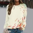 thumbnail image 3 of MVRLSH Essentials Hoodies for Women Graphic Print Crewneck Long Sleeve Casual Fashion Oversized Spring Fall Layering Daily Outfit Match Sweatshirt Green - XL, 3 of 7