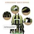 thumbnail image 5 of Backpack for Men and Women, Water Resistant College Bookbag, Lightweight School Travel Carry On Back Pack, green, 5 of 8