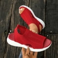 thumbnail image 2 of hoksml Women's Breathable Knit Platform Sandals, Slingback Cutout, 1.57in Heel Casual Walking Shoes, 2 of 7