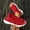Red, variant on Summer Flats Sandals for Womens Plus Size Casual Solid Color Knitted Mesh Hollow-Out Breathable Soft Sole Comfortable Sandals