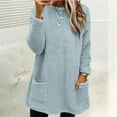 thumbnail image 5 of Gkeoshab Sweater Dress Women's Oversized Sweaters 2025 Fall Outfits Trendy Crewneck Knit Fashion Pullover Tops Sky Blue M, 5 of 6
