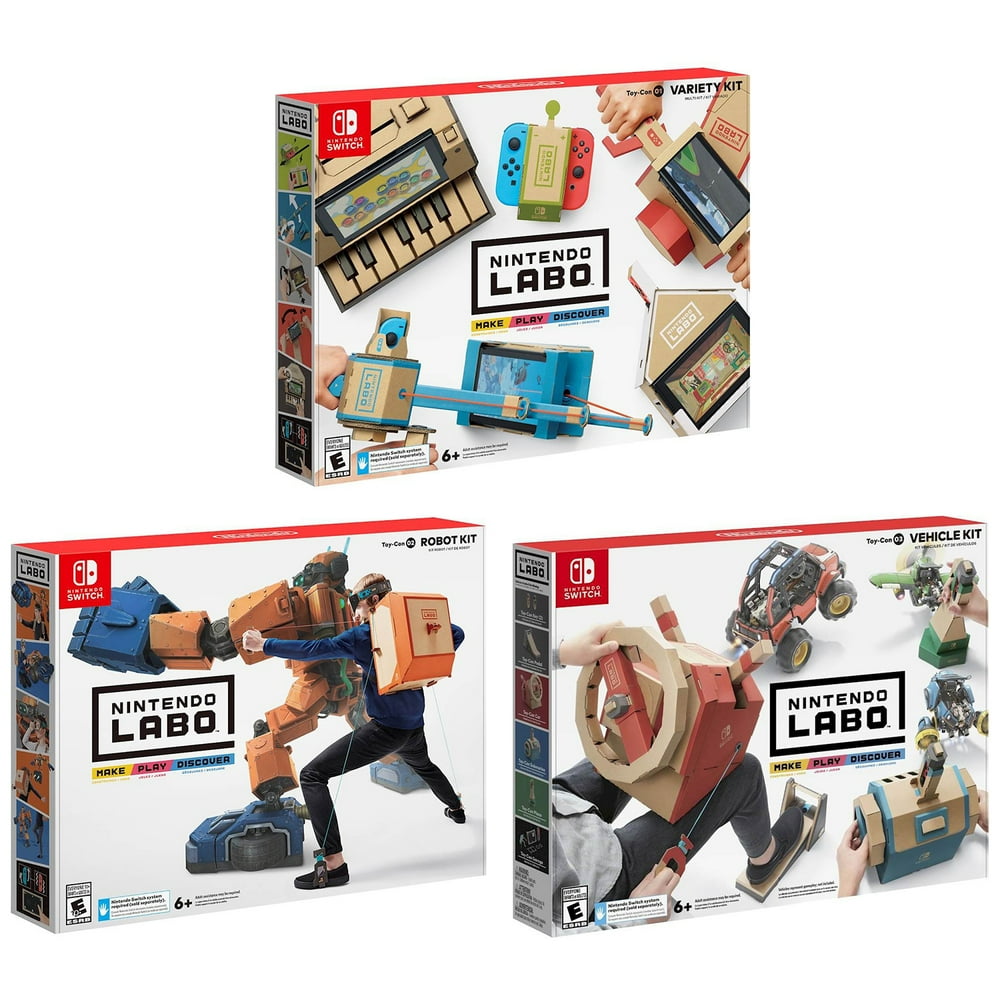 Nintendo Labo Robot Kit, Variety Kit and Vehicle Kit Bundle Japan