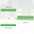 thumbnail image 4 of 22 Pin 5mm 0.2 Inch Pitch PCB Mount Screw Terminal Male Female, Green, 4 of 6