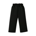 thumbnail image 7 of Juslio Girls Pants Casual Solid Child's Summer Black High Waist Cute Full Length Overalls Wide Leg, 7 of 7